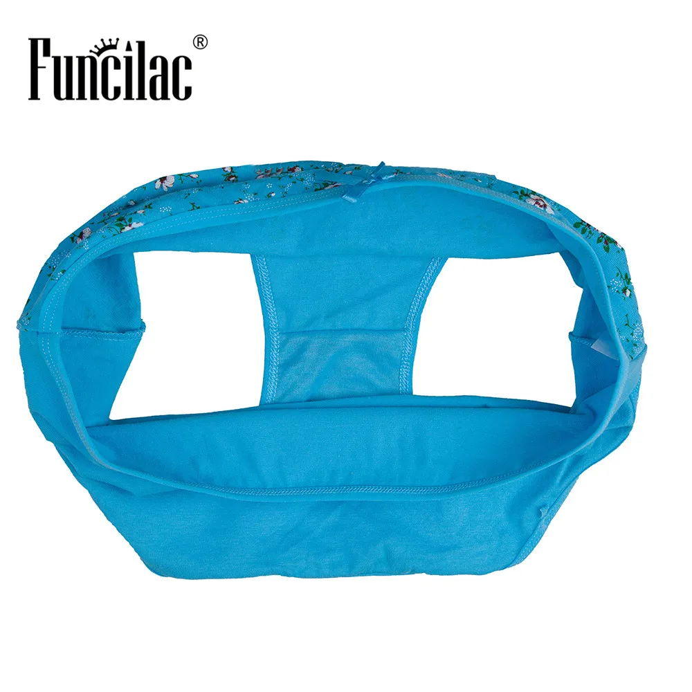 Plus Size Women's Panties Sexy Female Underwear Floral Print Girls Briefs Lace Intimates for Women Ladies 6 Pcs/Lot