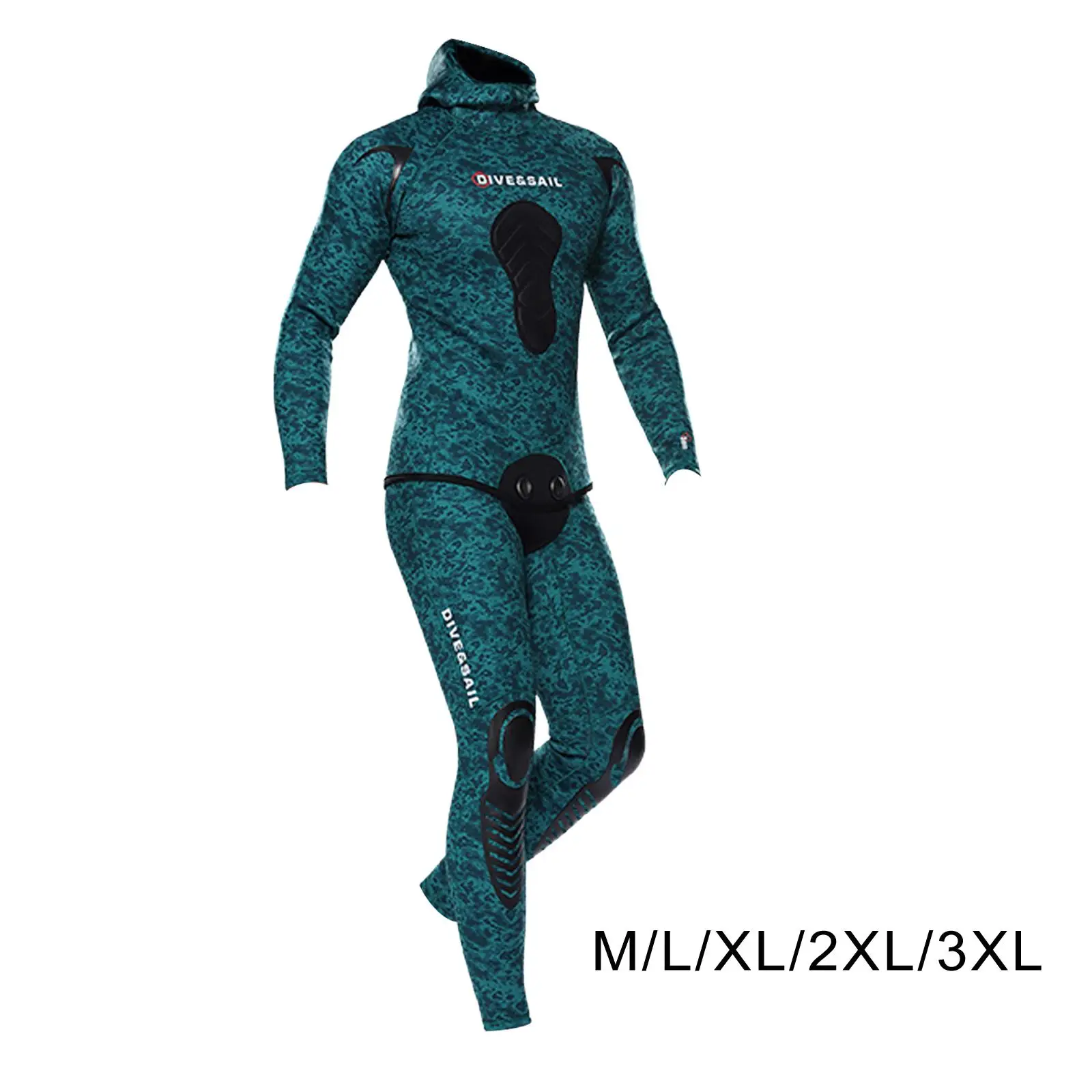 

Mens Wetsuit 3mm Hoodie Split Wet suits for Underwater Snorkeling Freediving