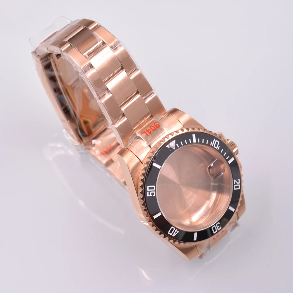Фото 40 мм подходит для NH35 NH36 ETA 2824 2836 PT5000 ST2130Miyota 8205 8215 821A Механизм SUB GMT Корпус для часов №3