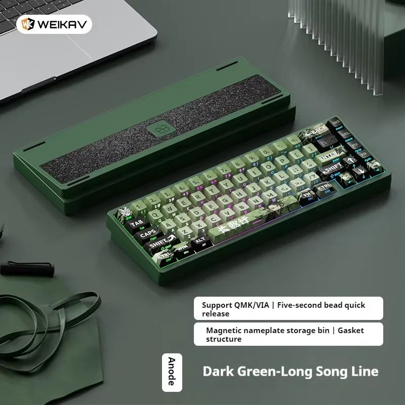 Sugar65 V2 Lucky65 Механическая клавиатура из алюминиевого сплава 3-режимная настройка 2 4