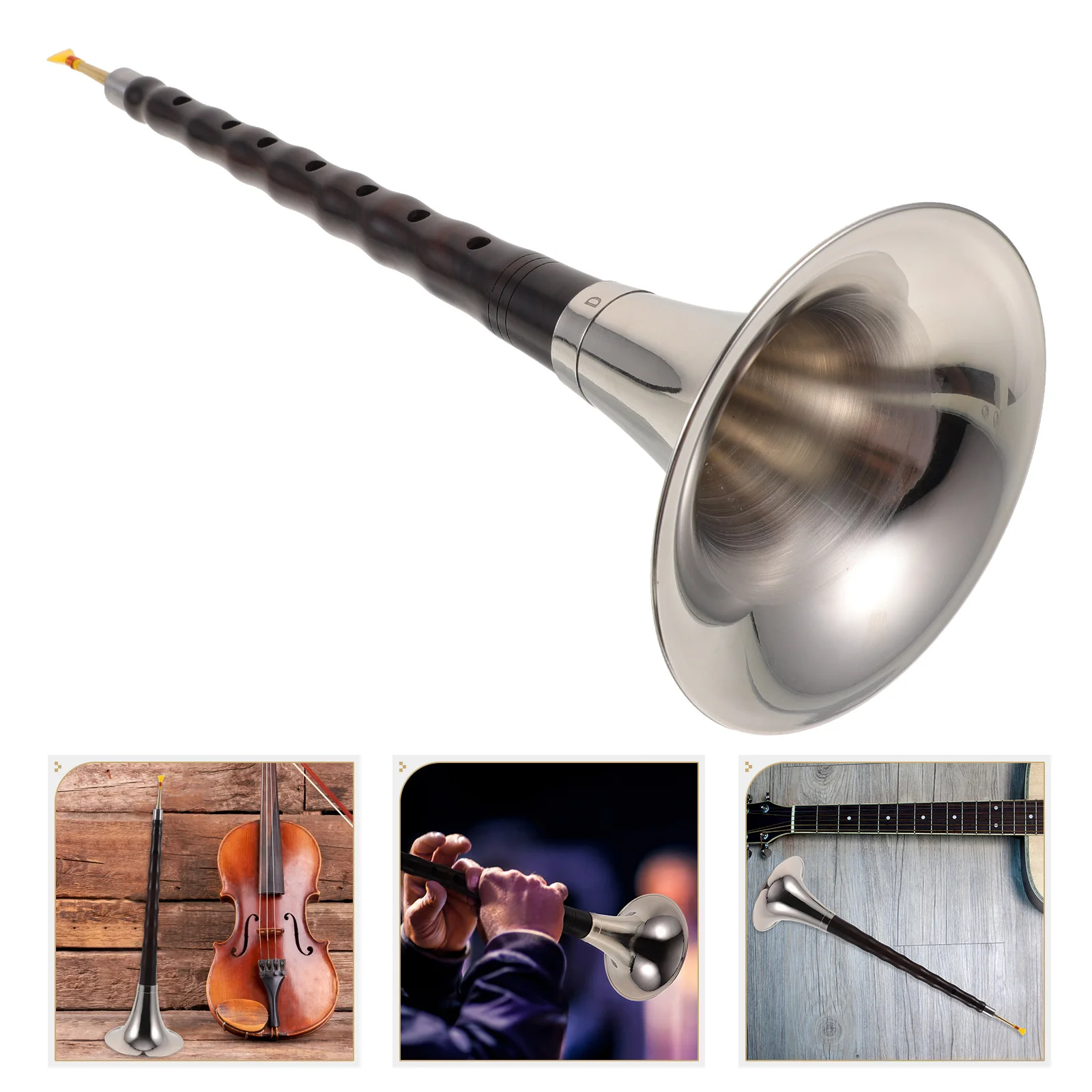 

Suona Chinese Professional National Instrument Children Toys Mahogany Beginners Use Wood Crafts Musical Traditional Copper