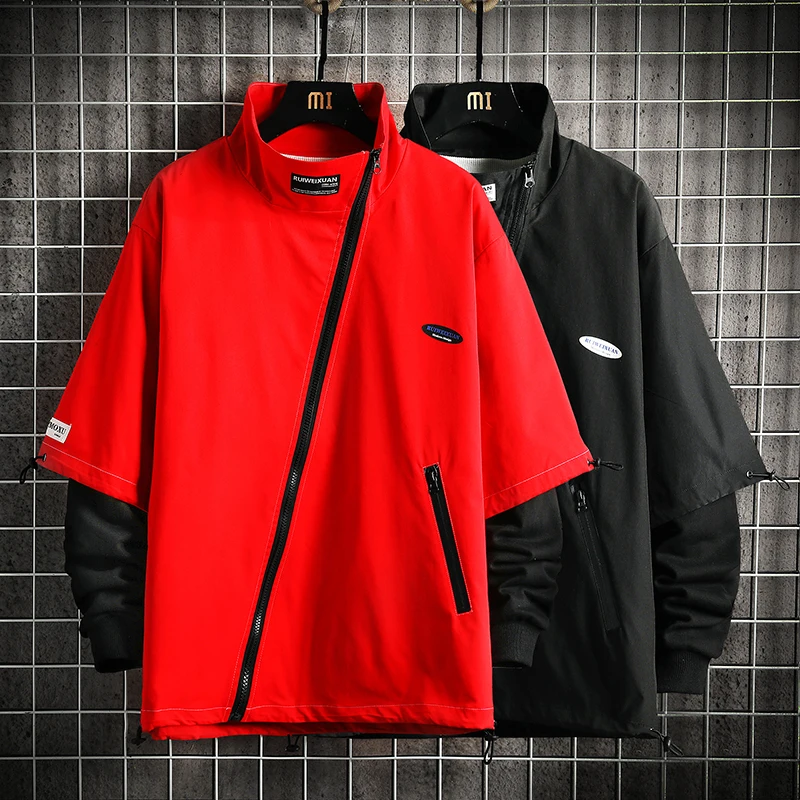 A Boy's Coat with A Diagonal Front for Fall 2022