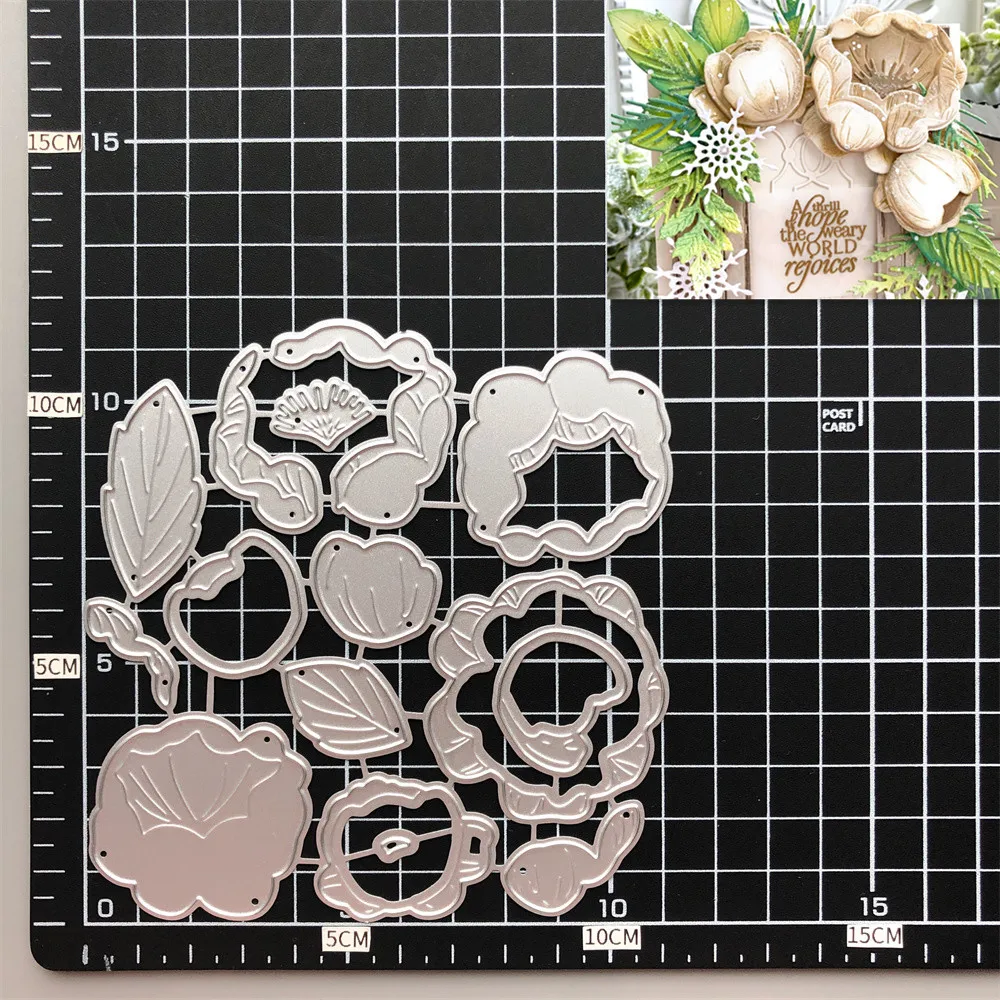 Новинка 2022 трафареты для вырезания листьев металлические поздравительной