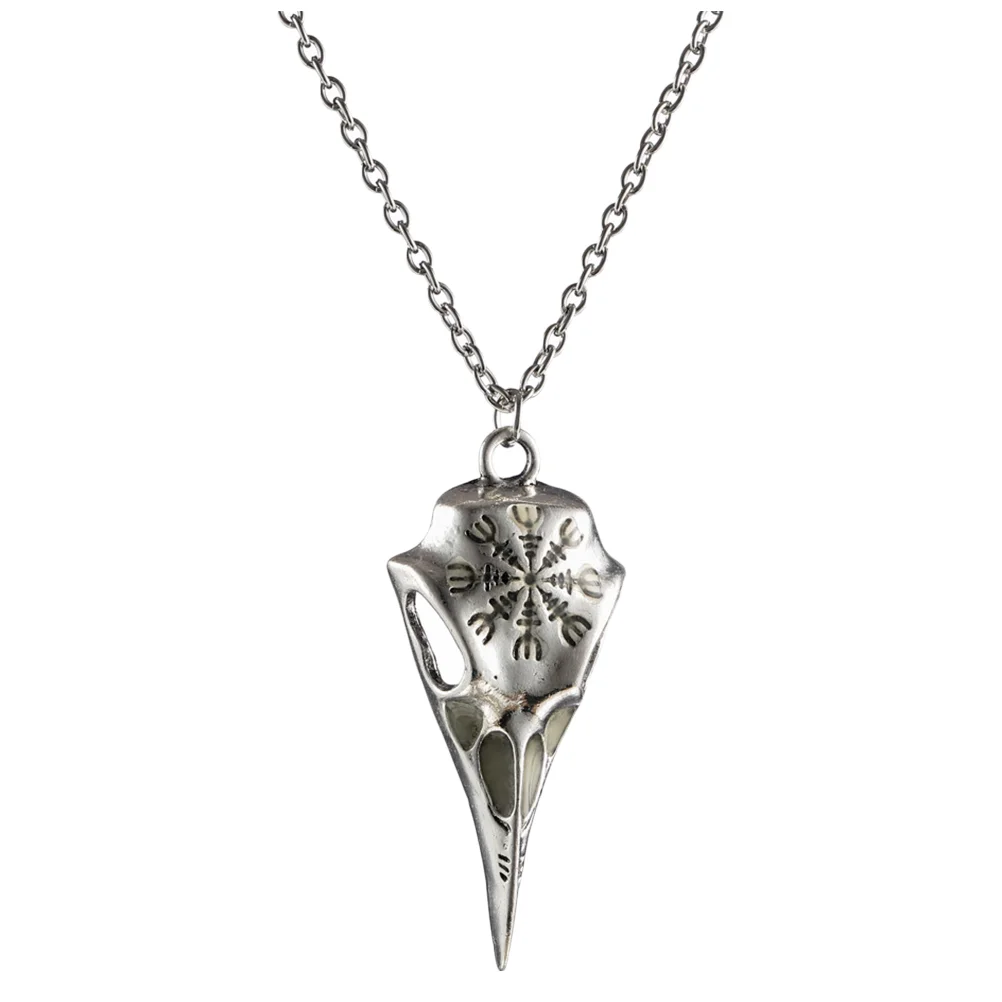 

Necklace Viking Norse Pendant Pagan Rune Halloween Mens Head Clavicle Gothic Hammer Chain Chokerluminous Long Necklaces