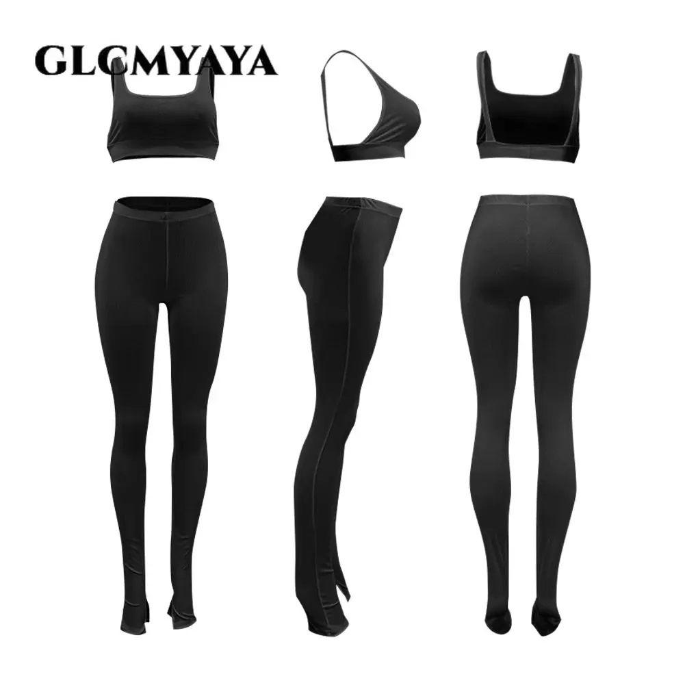 Женский Повседневный комплект из 2-х предметов GLCMYAYA без рукавов с вырезами жилет