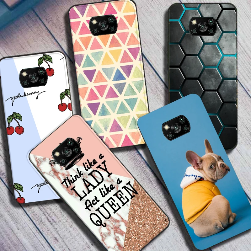 Чехол для телефона Xiaomi Poco X3 NFC Силиконовый Модный чехол Xiomi POCO Pro X 3 PocoX3 X3Pro Чехлы
