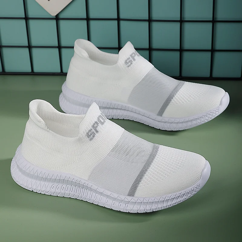 Hot Sale Lightweight Hollow Running Shoes For Men Summer Cheap Breathable Slip-on Men's Sports Shoes Anti-slip Women's Sneakers