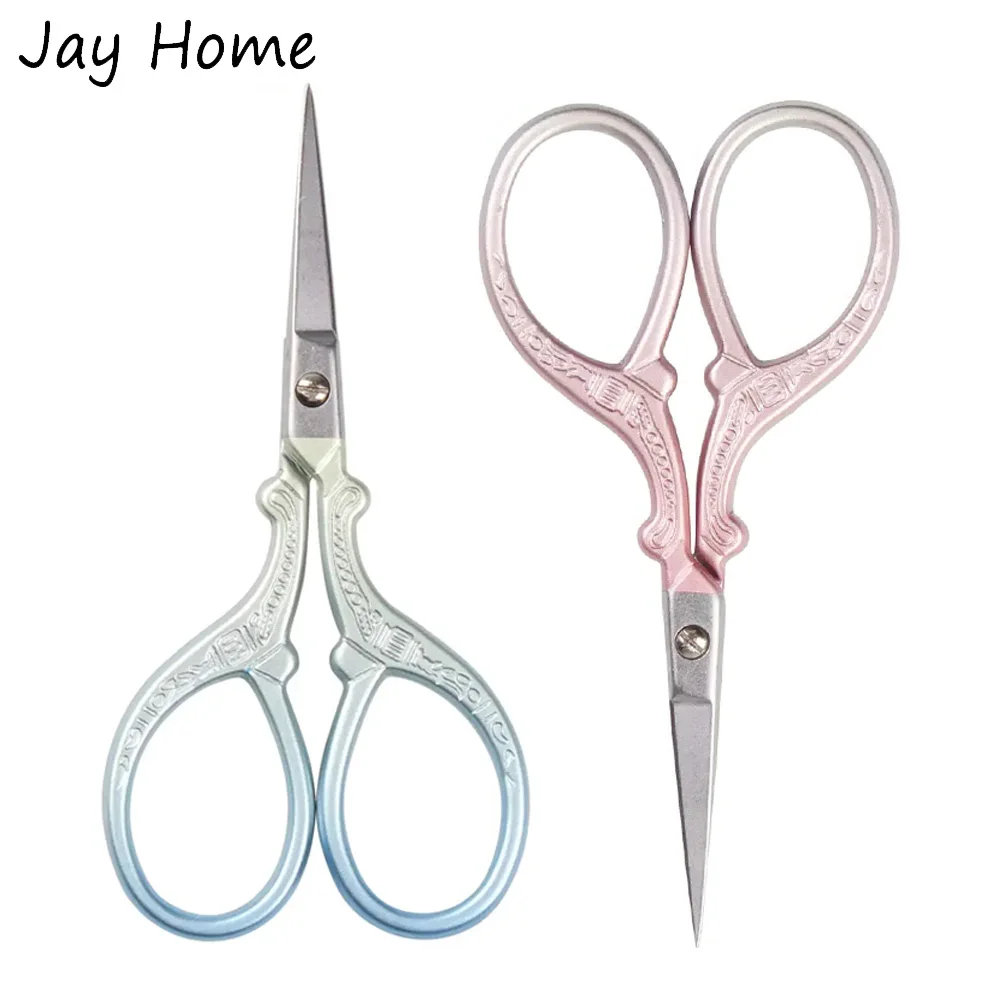 

2PCS 3.6Inch Stainless Steel Sharp Scissors Vintage Sewing Embroidery Scissors DIY Tool Scissors Shears for Household Needlework