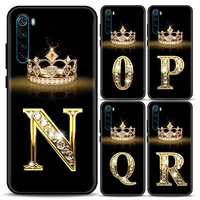 diamond crown letter n z phone case for redmi 6 6a 7 7a note 7 note 8 a pro 8t note 9 s pro 4g t soft silicone
