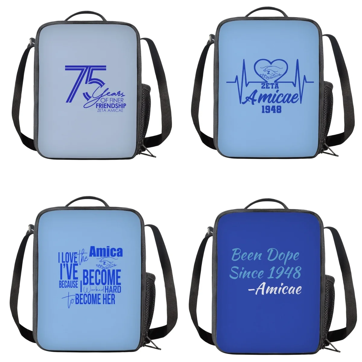 

Zeta Amicae Print Fashion Portable Lunchbox Back to School Kids Lunch Bag Insulated Thermal Picnic Pouch for Boys Girls Camping
