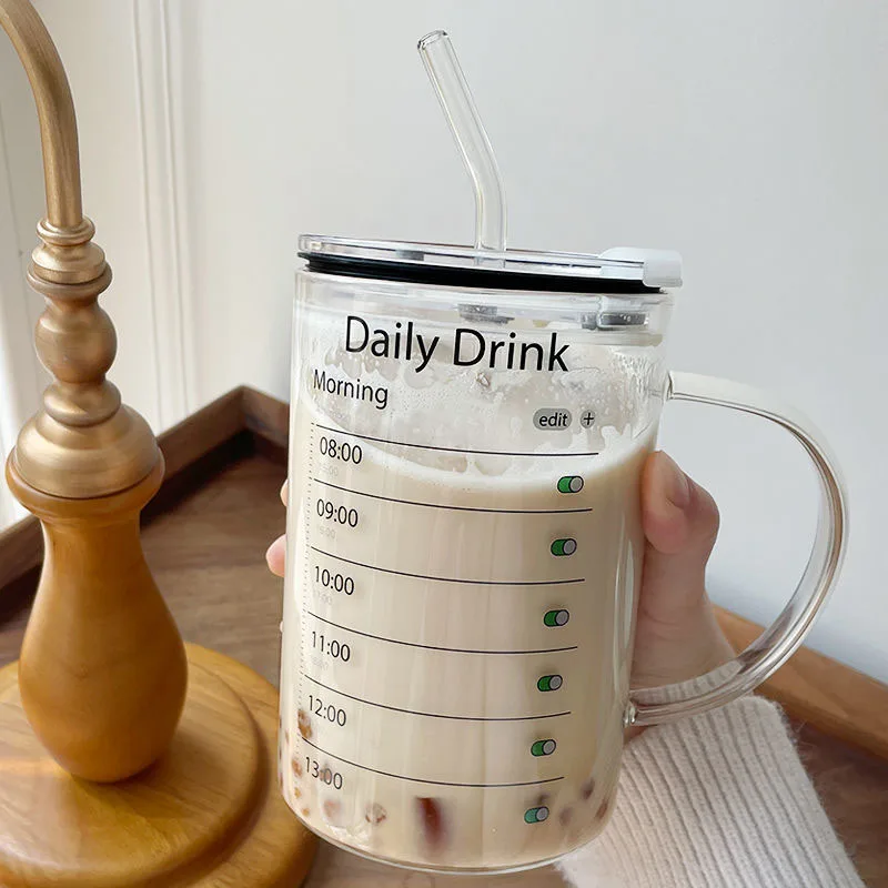 Кружка для воды 1000 мл термостойкие стеклянные чашки девочек бесплатная доставка