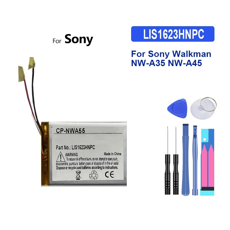 Аккумулятор LIS1623HNPC 1500 мАч для Sony Walkman NW-A35 NW-A45 NW-A46 NW-A47 NW-A55 NW-A56 NW-A57 NW-A105 NW-A106 NW-A107 MP4