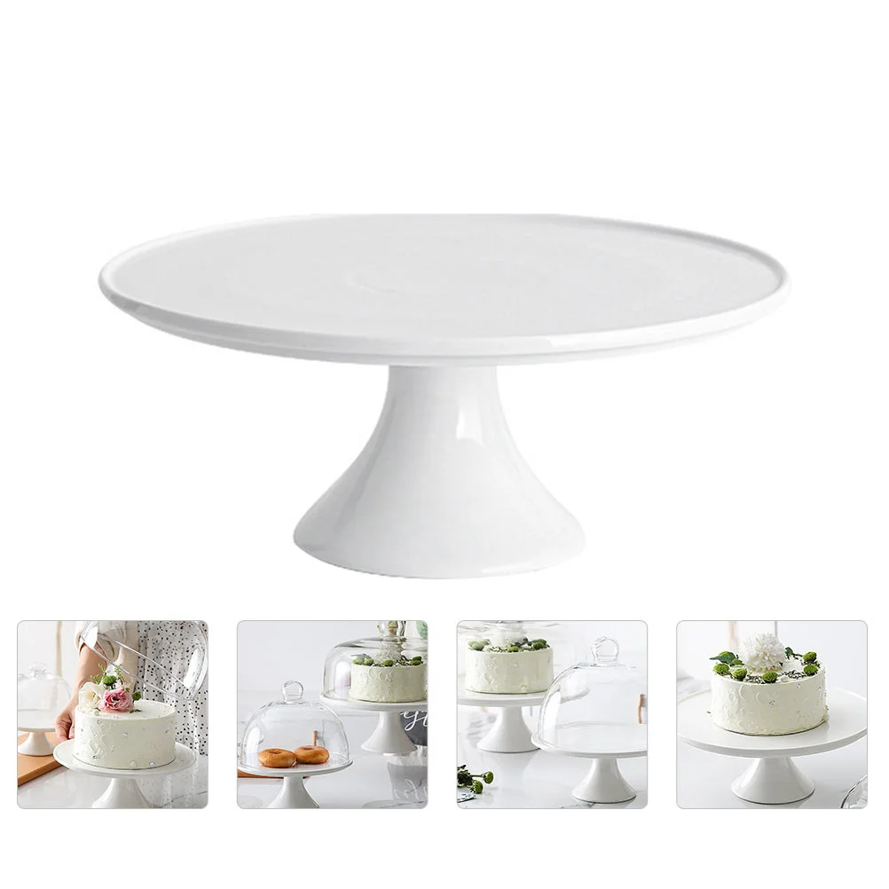 

Ceramic Cake Pan Cookie Trays Lids Ceramic Cake Tray Appetizer Cake Serving Plate Ceramics Cupcake Holder Stand Baby