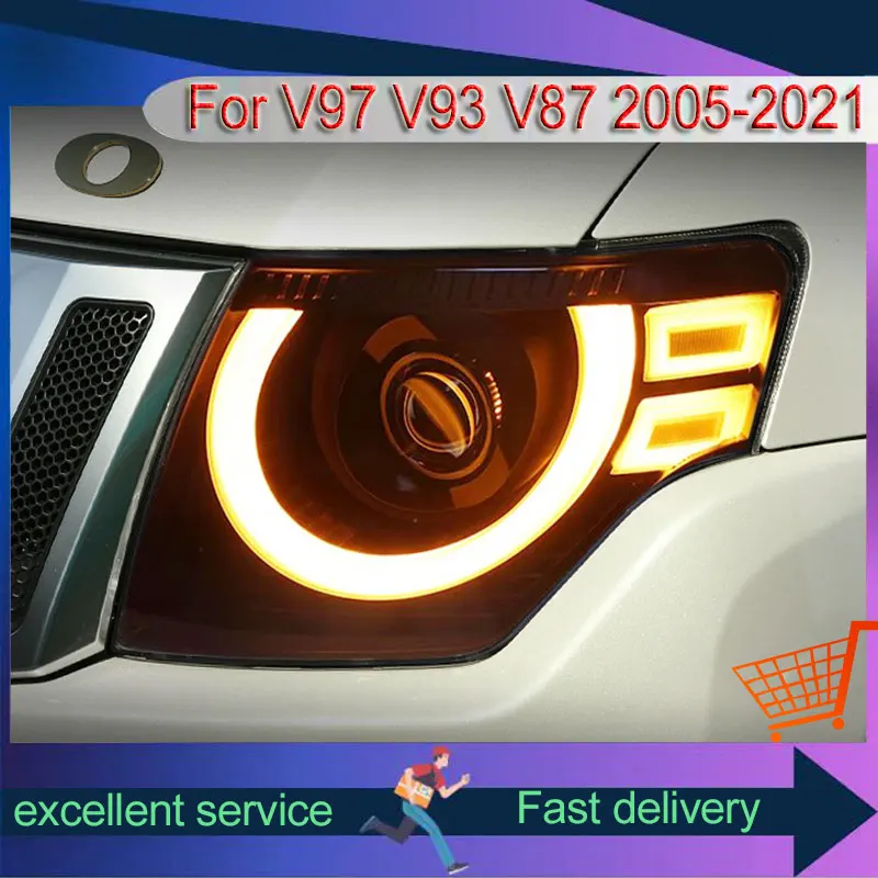 Аксессуары для автомобилей Mitsubishi Pajero V93 V87 V97 Передний фонарь DRL 2005-2021 фара