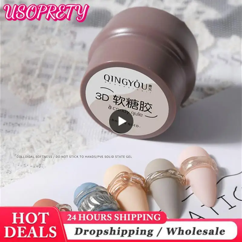 

Скульптура ПВХ твердый гель 3d твердый клейкий формирующий твердотельный клей для ногтей стерео 3d твердый клейкий гель для ногтей Твердый гель