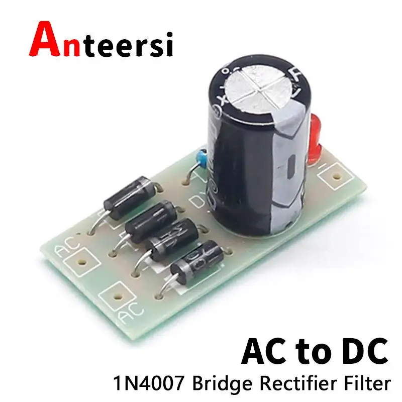 

Полный выпрямительный фильтр переменного тока в фотомодуль 1N4007, 12 В, 1 А, преобразователь переменного тока и постоянного тока