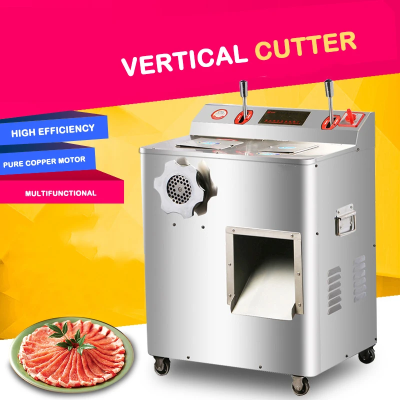 

Fine Vertical Cutter, Multifunctional Commercial Household Electric Cutter Meat Grinder Shredded Meat Stainless Steel Enema