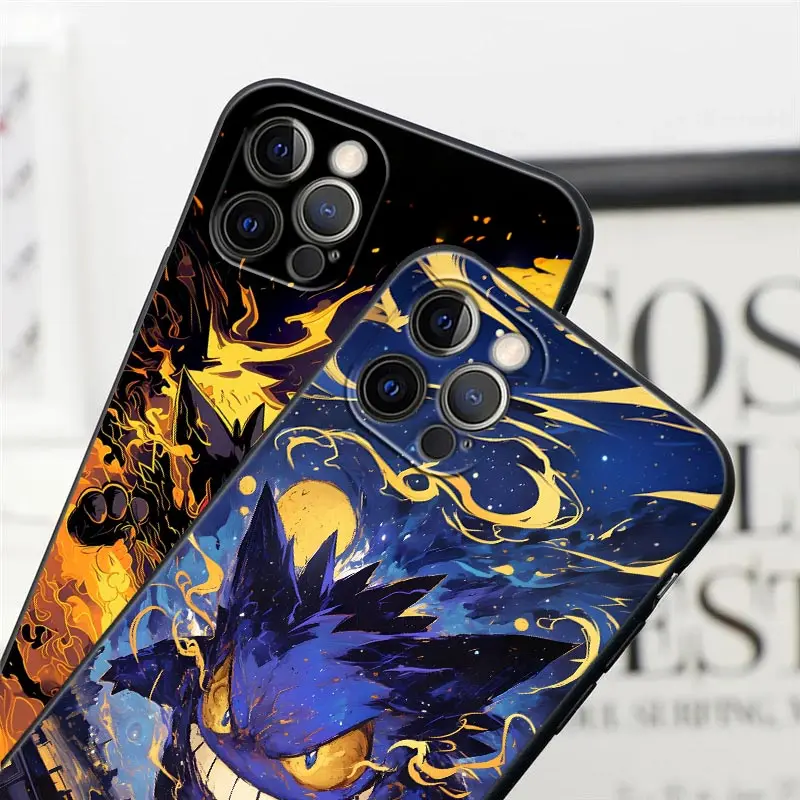 Чехол для телефона Gengar Ghost Pocket Monster в стиле аниме Apple iPhone 16 15 14 13 12 11 Pro Max XR XS 7 8 Plus