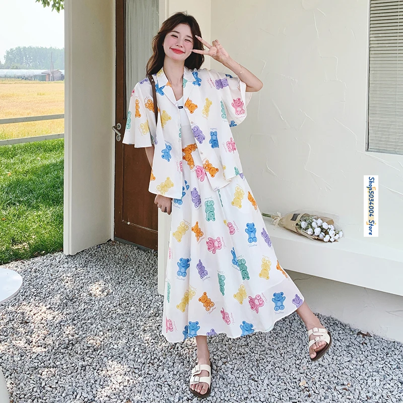 Лето 2024 комплект из двух предметов элегантная Милая Свободная рубашка в