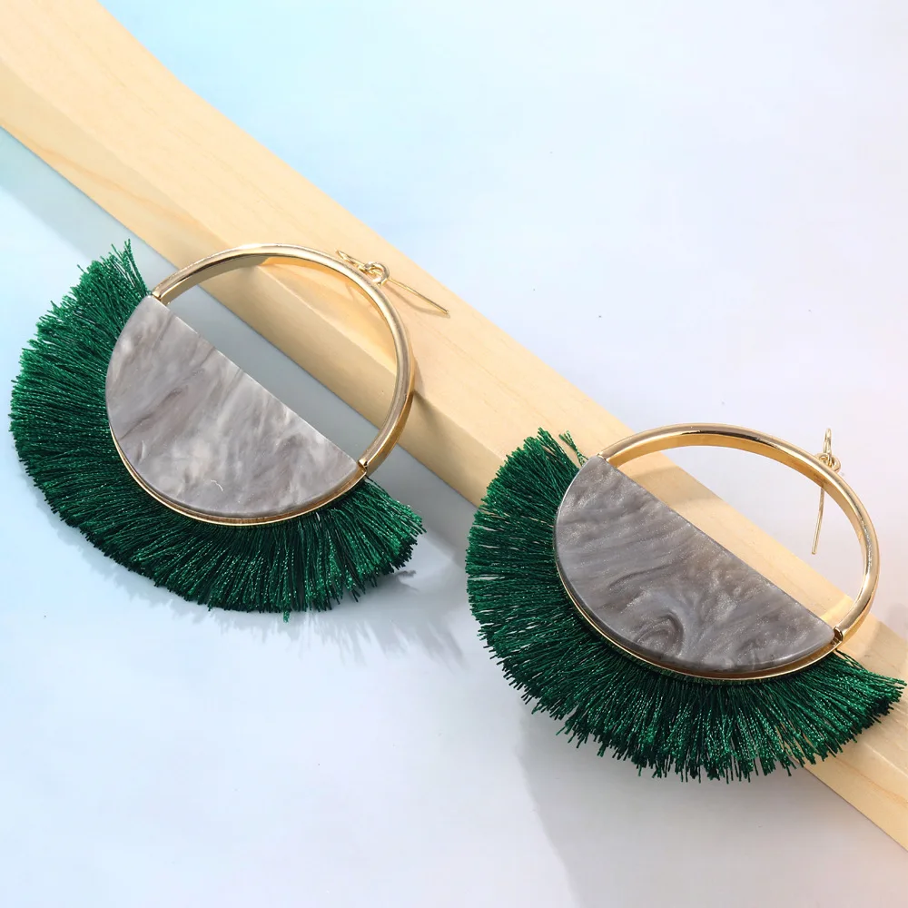 

New Tassel Earrings for Women Hoop Fringe Boho Lightweight Statement Drop Dangle Earrings for Lady Girls Jewelry