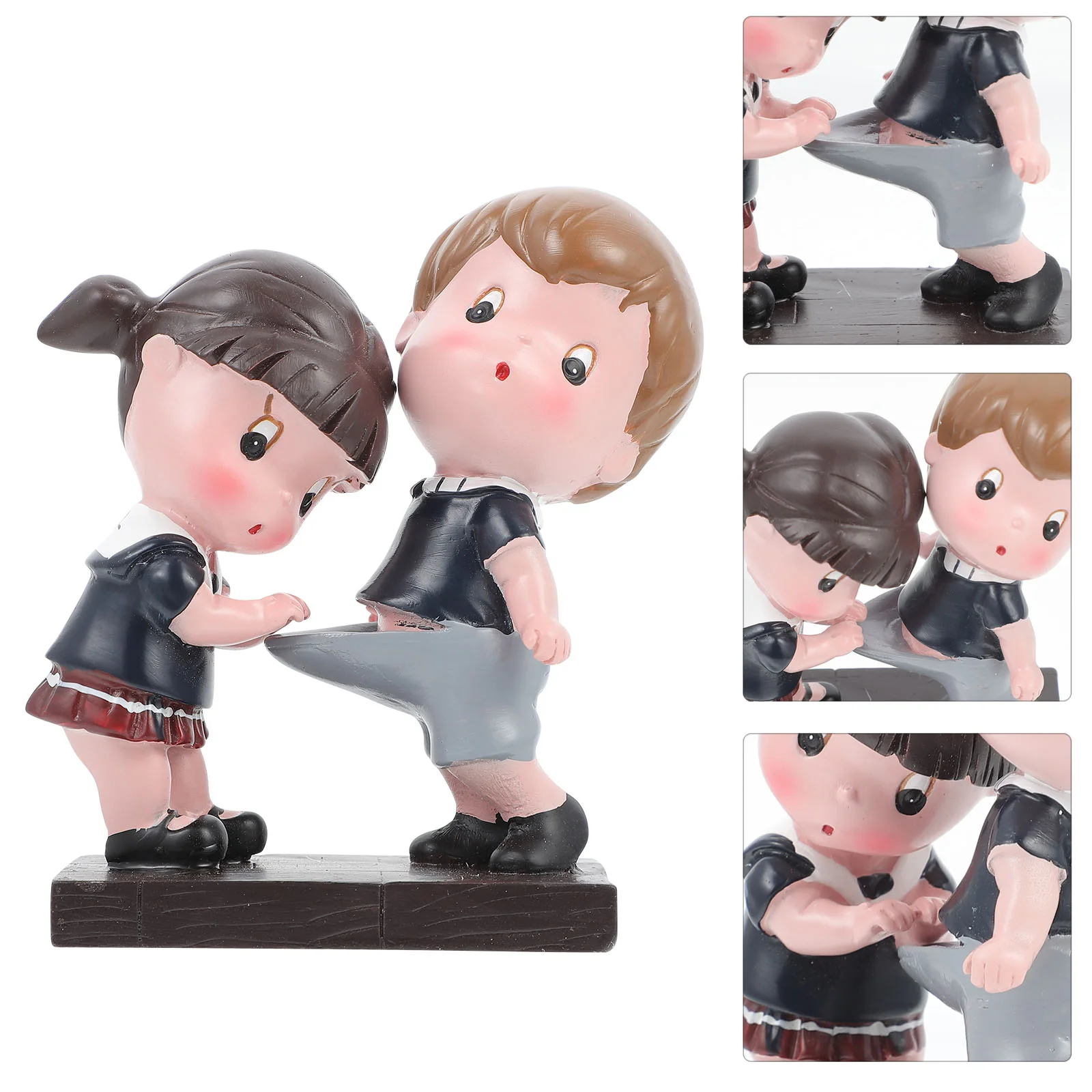 

Lovers Couple Figurines Miniature Craft Ornament Home Wedding Desk Decoration