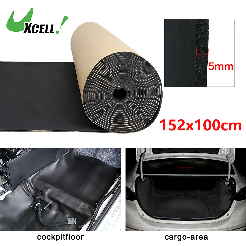 

Автомобильный теплоизоляционный коврик Uxcell, 3 мм, 5 мм, 8 мм, 100 см x 100 см, подложка из пеноматериала, самоклеящийся звукоизоляционный коврик, черный амортизирующий коврик
