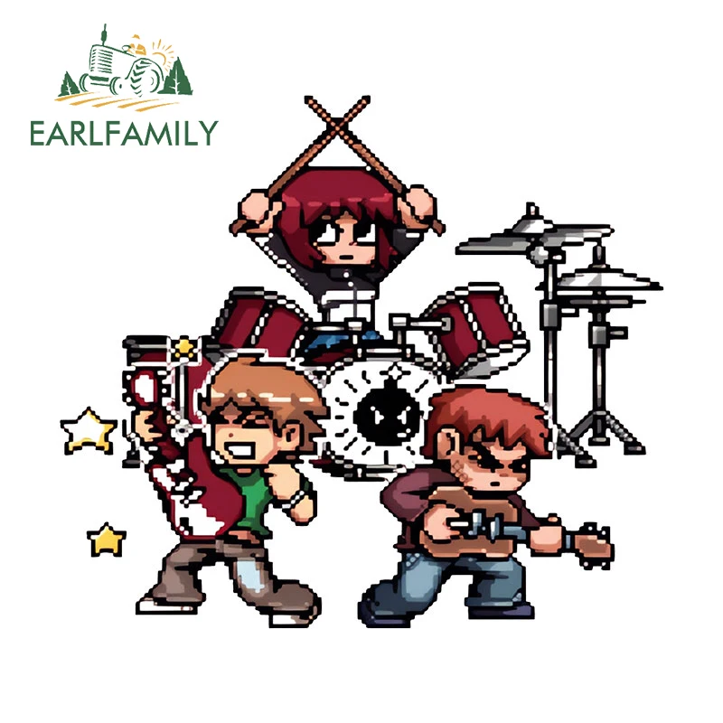 

EARLFAMILY 13 см x 11,5 см для Скотта пилигрима, музыкальная Автомобильная наклейка, водонепроницаемая наклейка на доску для домов на колесах, интересная Защита от царапин