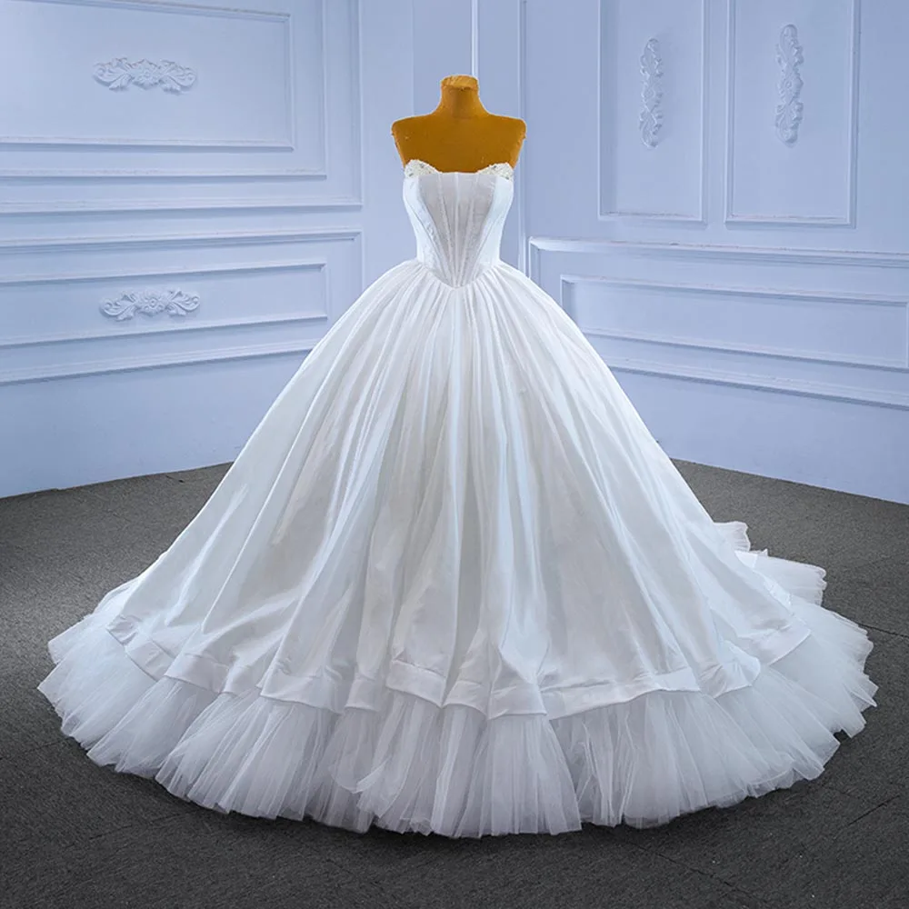 

Женское Атласное Бальное Платье It's yiiya, белое платье с открытыми плечами и жемчужинами на лето 2019