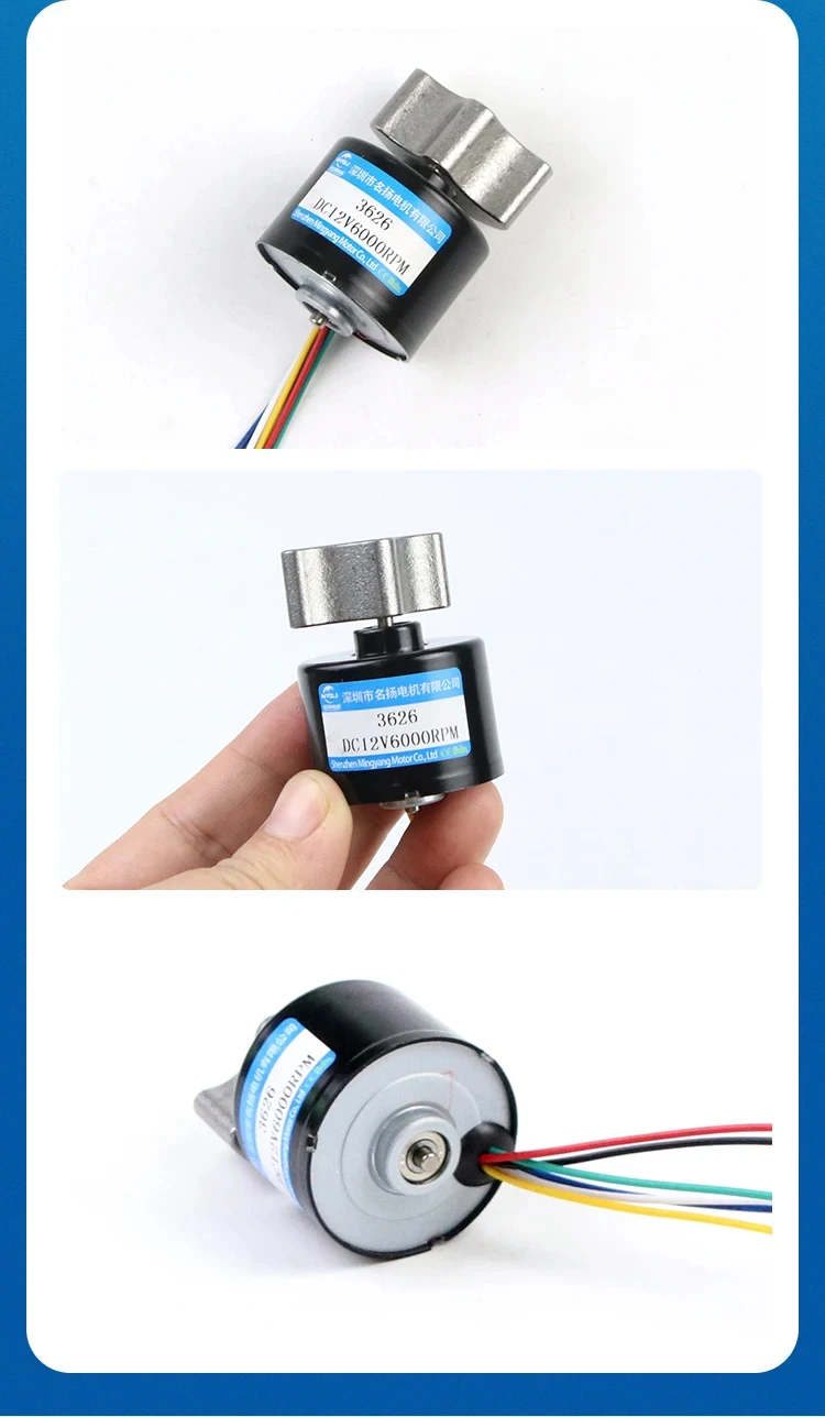12 В 24 в 3000/6000 об/мин бесщеточный электродвигатель постоянного тока 3626 планетарный