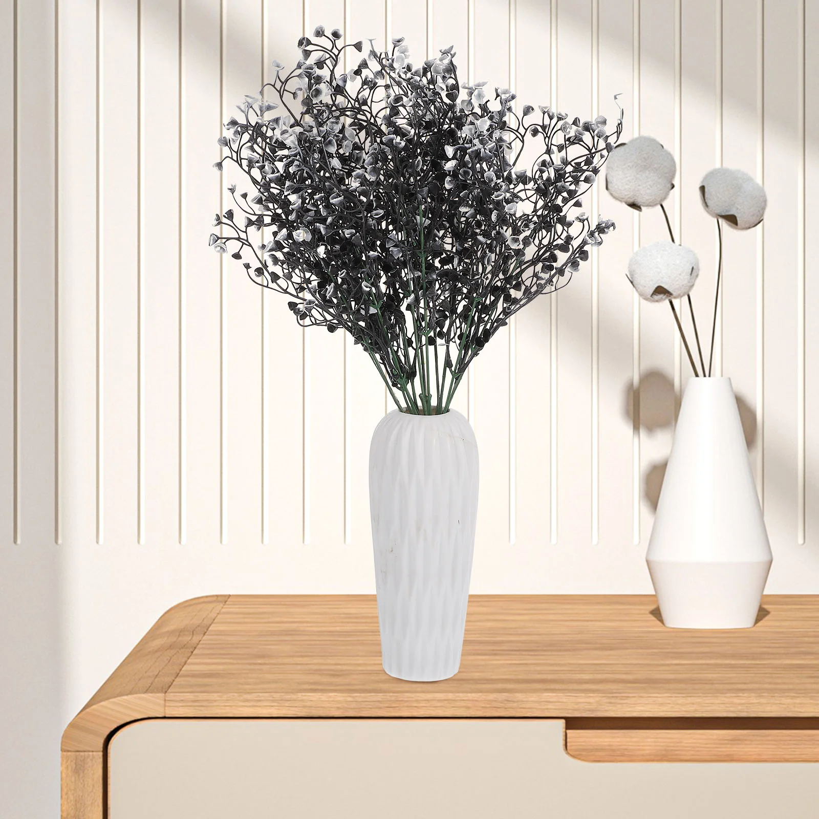 

2Pcs Artificial Flower Halloween Plastic Flower Plants Fake Flower Decorative Fake Flower for Office