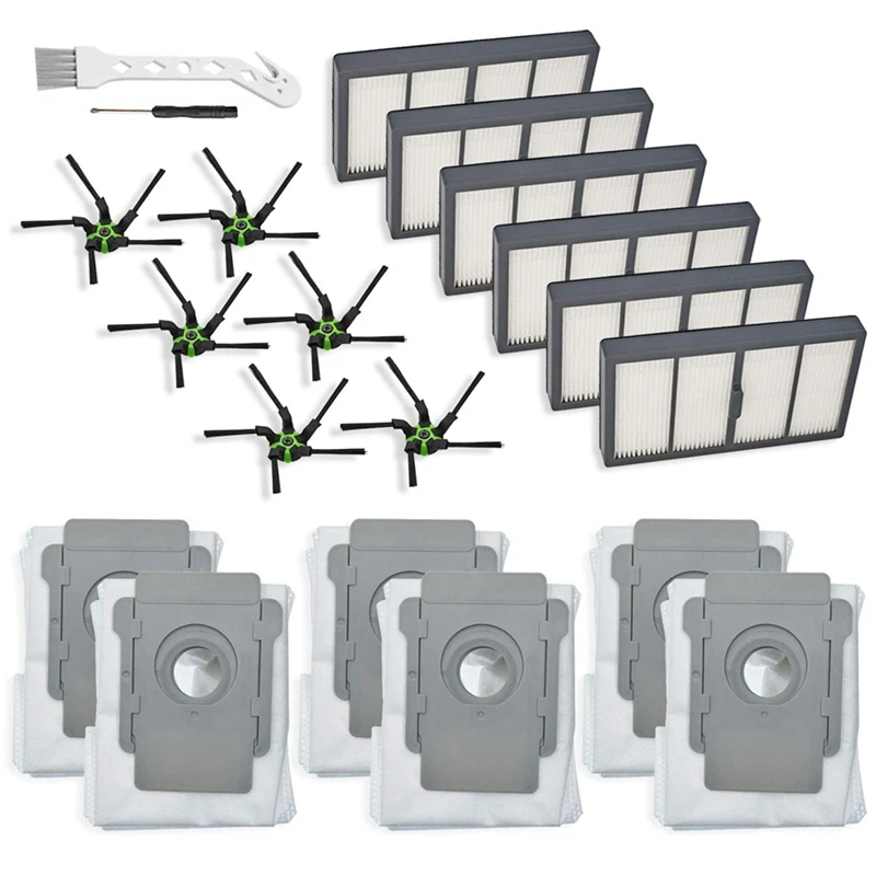 

Сменные детали: основная и боковая щетки, фильтры НЕРА, совместимые с пылесосом Irobot Roomba S9
