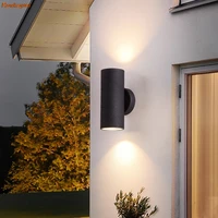 roukeymi up and down wall light outdoor 5w 10w 20w porch lamp black gray waterproof 65 90mm terrace garden aluminum ip65