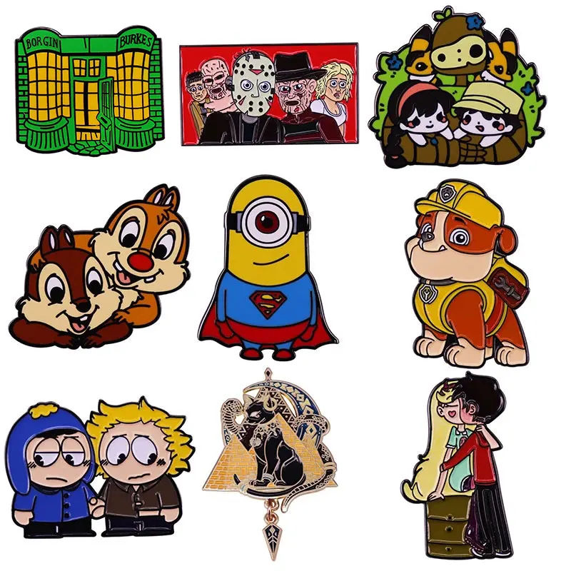 Novelty Hard Enamel Pins Collect Anime Movies Games Fiction Badge Metal Cartoon Lapel Pin Brooch for Jewelry Accessory