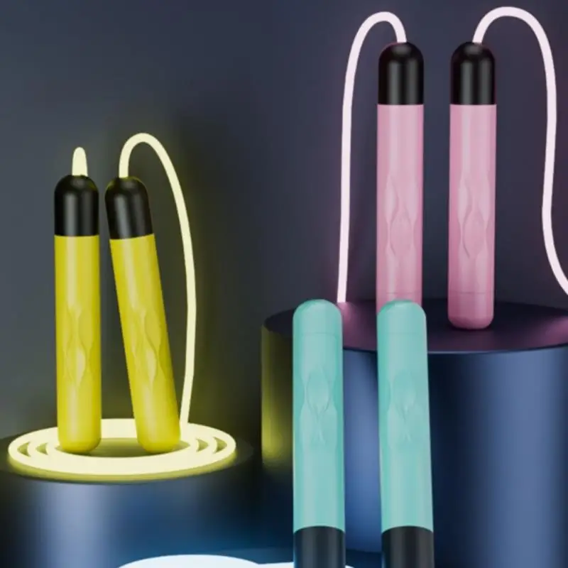 

Outdoor Adjustable Luminous LED Night Glowing Jump Ropes Skipping Rope Exercise