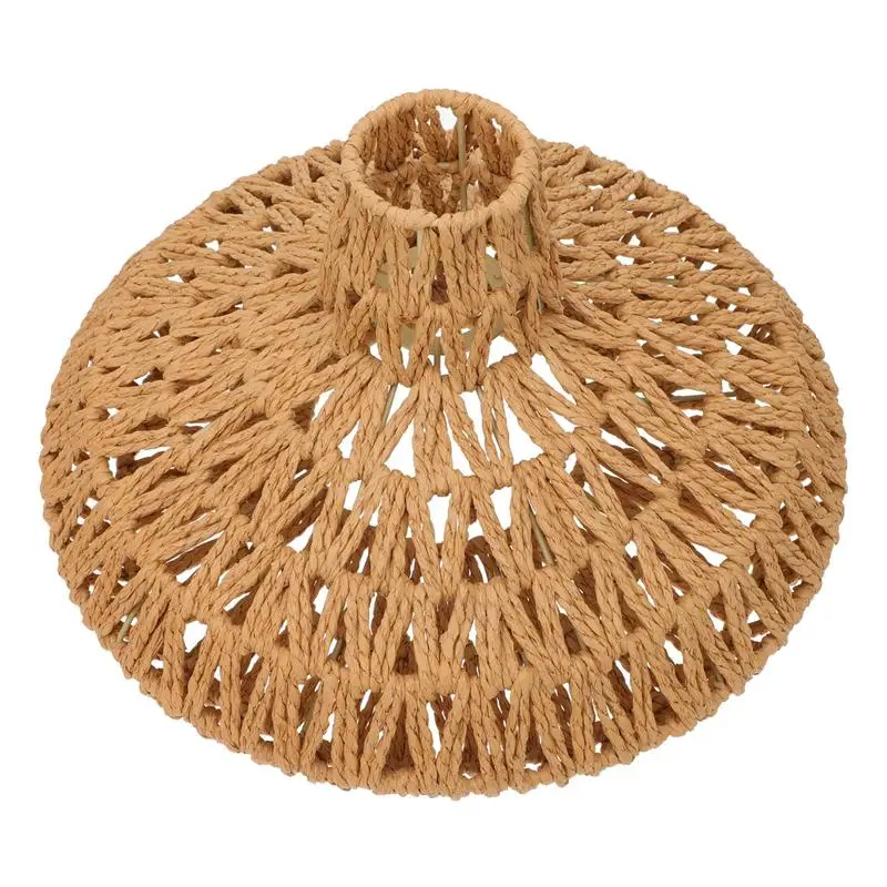 

Simple Hand Woven Craft Lampshade Rural Style Lamp Cover Lamp Accessory