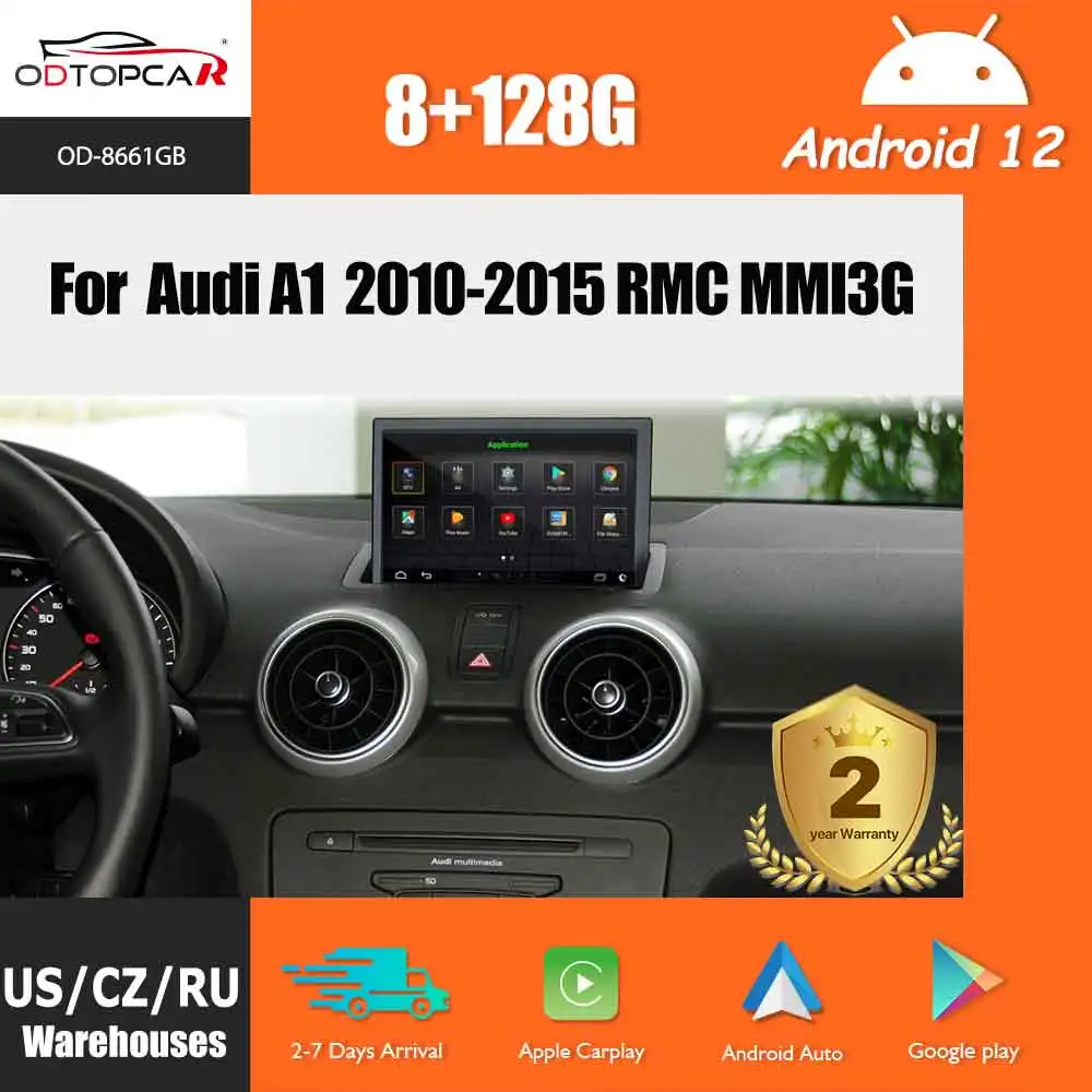 

Автомобильная стерео-система Odtopcar, сенсорный экран 10,25 дюйма, для Audi A1 2010-2015, Android 11, GPS-навигация, Carplay, авто, Bluetooth, 4G, Wi-Fi, Google, Youtube