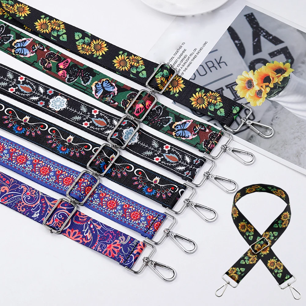

Fashion Vintage Print Bag Strap Women Handbag Strap Wide Shoulder Bag Strap Replacement Handles For Handbag Belt For Bags 2022