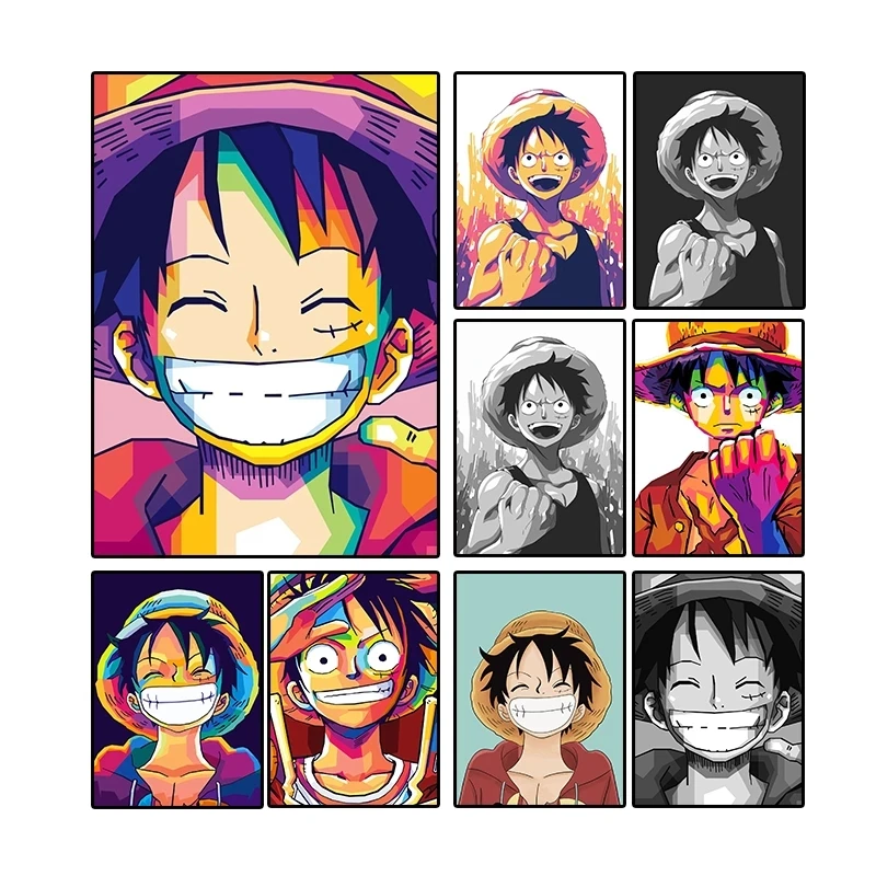 

Hd Prints One Piece Picture Wall Luffy Artwork Modular Painting Japan Anime Poster Canvas Living Room Home Decoration No Frame