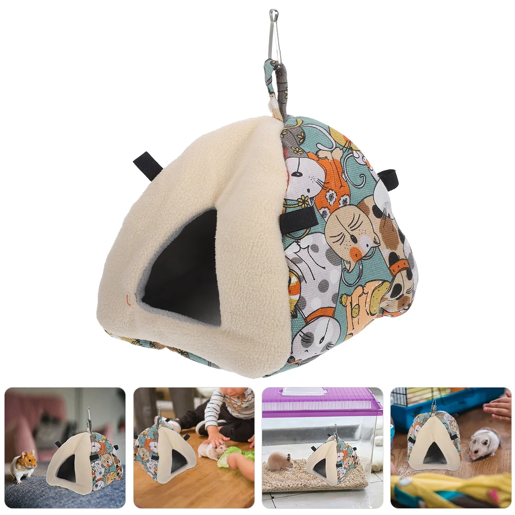 

Small Hamster House Pets Sleeping Bed Decor Bunny Nest Lovely Hut Household Chinchilla Warm Decorative