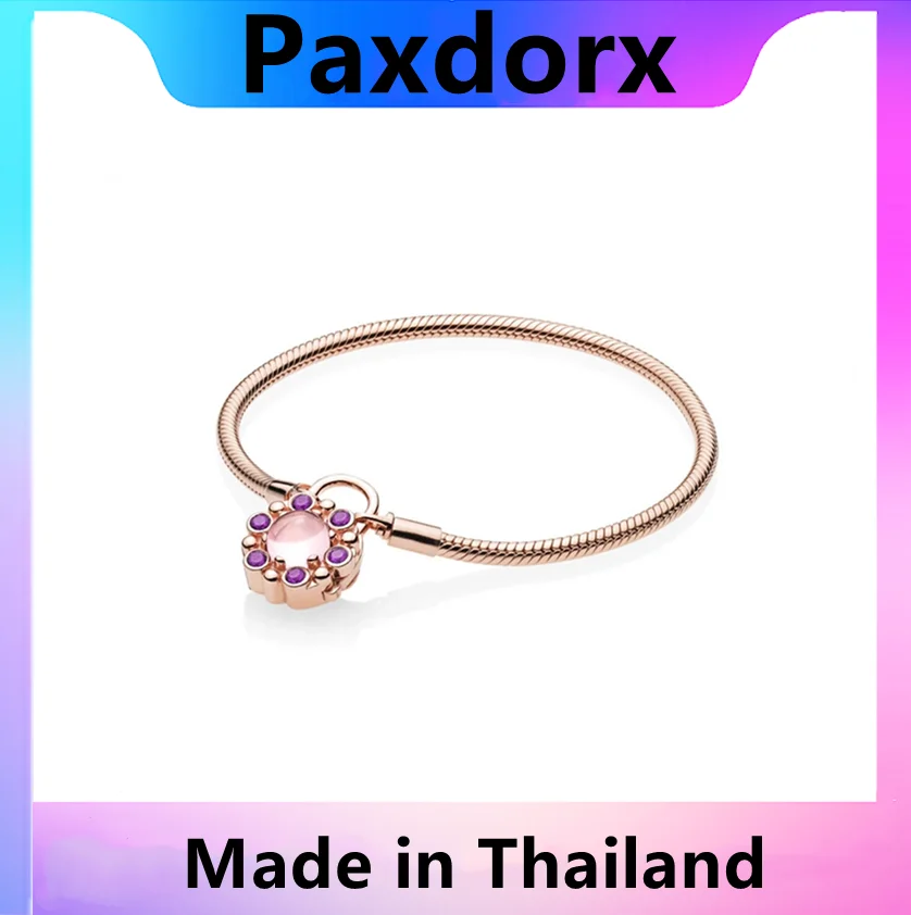 

NEW 100% S925 Sterling Silver New Listing 587635NPM ROSE MOMENTS HERALDIC RADIANCE BRACELET WITH PADLOCK CLASP Original Jewelry