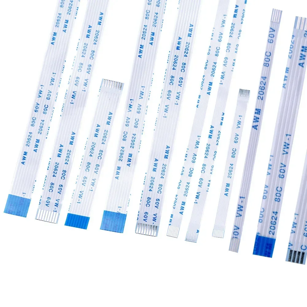 

10 шт. 0,5 1,0 мм FFC FPC ЖК-плоский гибкий кабель AWM 20624 80C 60V VW-1 Pitch 4P 6 8 10 12 14 16 18 20 24 26 30 32 34 40Pin