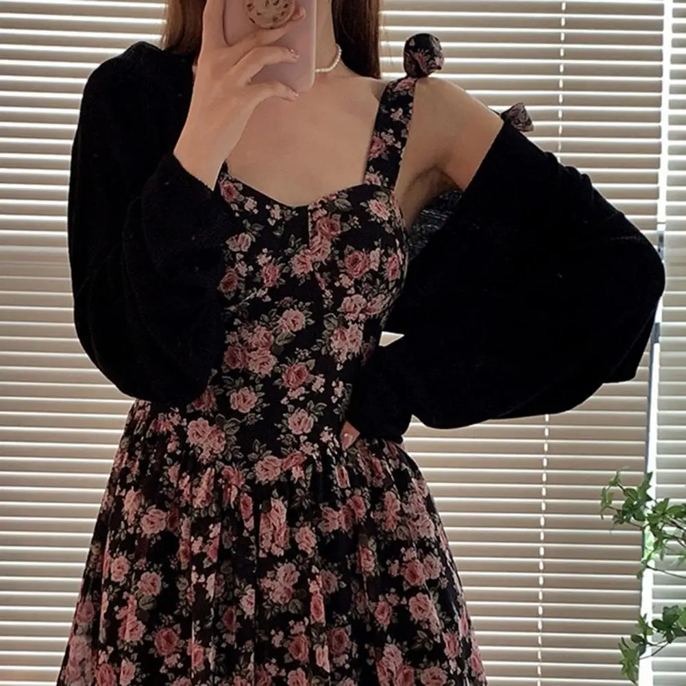 

Модный женский пикантный тонкий короткий жакет с длинными рукавами на ощупь, с защитой от солнца, уличная одежда, трикотажное пальто, летний...