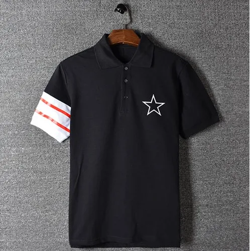 

High New Novelty 19ss Men Punk Classic striped stars Fashion Polo Shirts Shirt Hip Hop Skateboard Cotton Polo Top Tee #F8