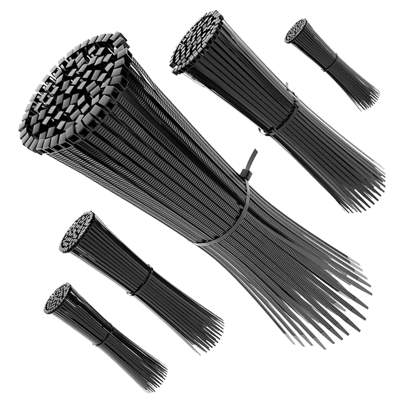 

500PCS Cable Ties Black UV Resistant Cable Ties Sizes 100X2.5Mm,150X2.5Mm,200X3.6Mm,300X3.6Mm