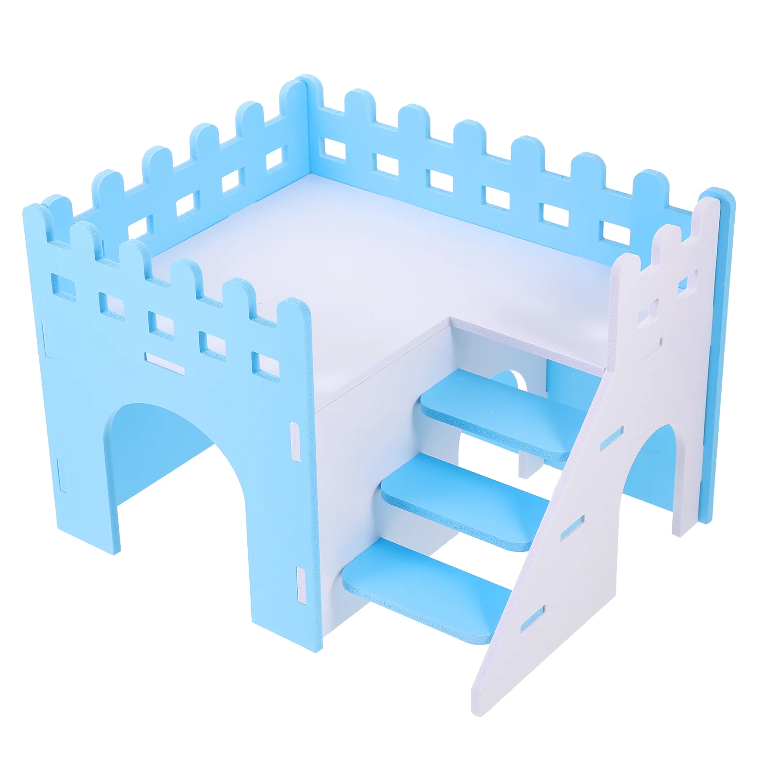 

Hamster House with Ramp Hamster Hideout Chinchilla Villa House Cage Decor