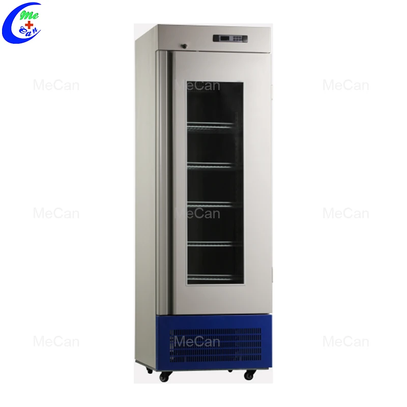 2 To 8 Degree Single Door Medical Refrigerator Glass Door