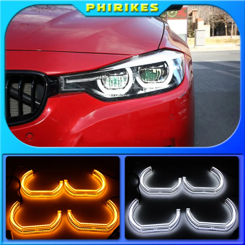 

LED Angel Eyes For BMW 3 Series E90 E92 E93 M3 2007-2013 Coupe cabrioletCar Lights Accessories Halo 3D DTM LCI Style Acrylic