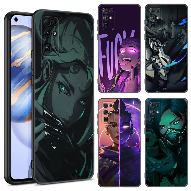 Смартфон Valorant Game черный для Honor 70 90 200 Magic 4 5 6 Lite X5 X6A Plus X6S X7A X8A X8B X6 X7 X8 X9 4G X9A X9B