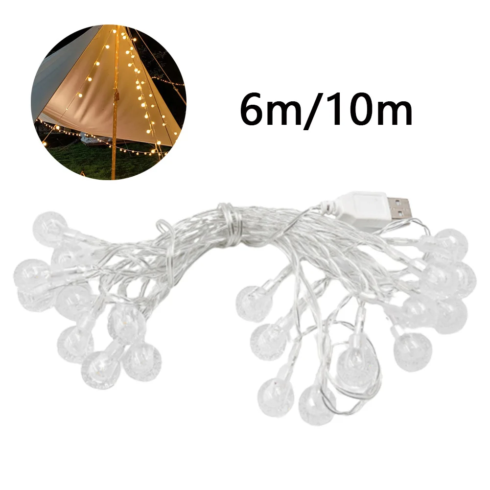 

1x Camping Holiday Party 80 LED String Lights Outdoor Camping Tent Lamps Decoration Ball String Light Battery Type Light