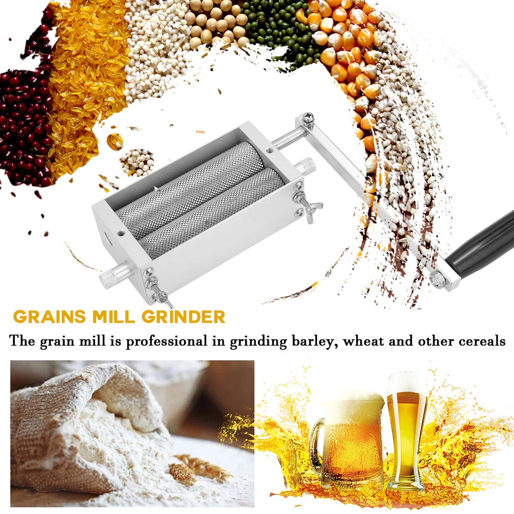 2022 Newest Stainless Steel 2 Rollers Mill Grinder Processors Manual Malt Corn Grain Crusher For Homebrew Wholesale&ampDropshipping |
